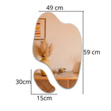 Espelho Orgânico Grande Elegance – Decorativo Abstrato Futurista (Kit com 2 Peças) – Liquidação