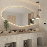 Espelho Orgânico Irregular com LED – 2,10 m x 0,80 m | Linha PRIME – Qualidade PREMIUM