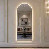 Espelho Pinterest Oval Base Reta com LED 150 cm / 170 cm – Liquidação